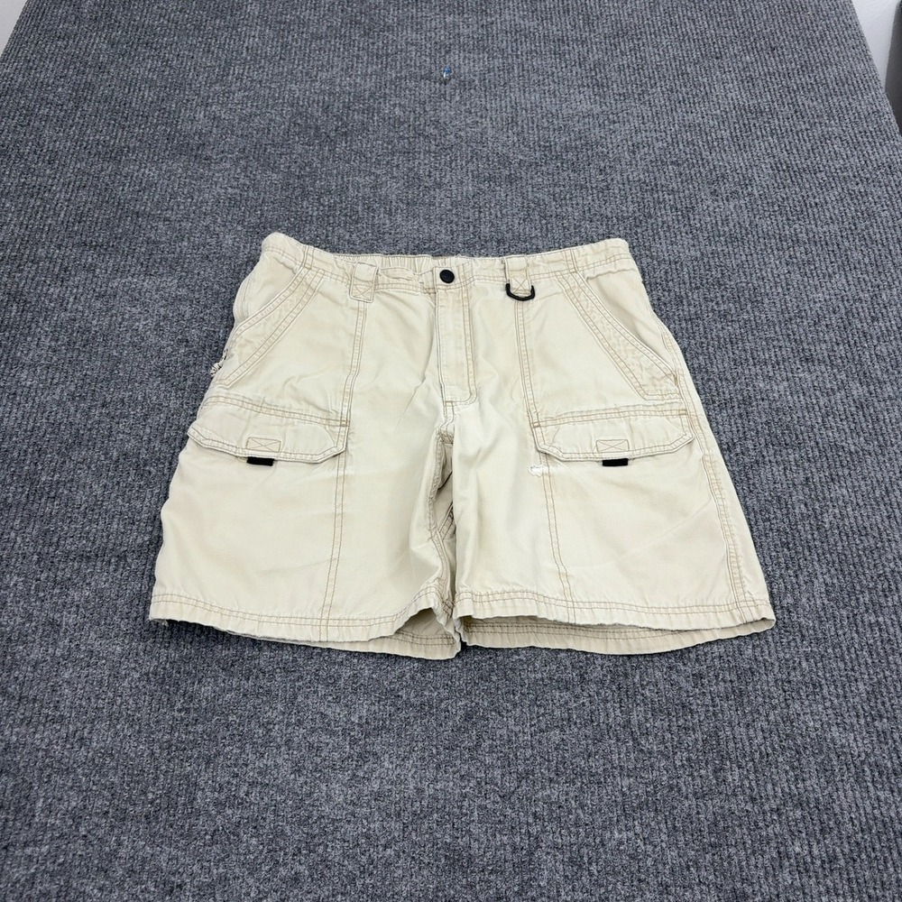 Wrangler Cargo‎ Shorts Mens 35 Tan Cotton Canvas Gorpcore Utility